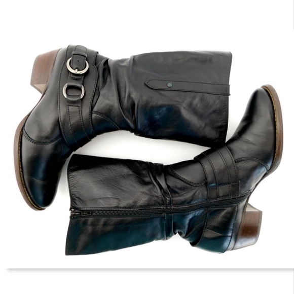 PAUL GREEN Black Leather Slouchy Boots 5.5US/3UK - Picture 3 of 8